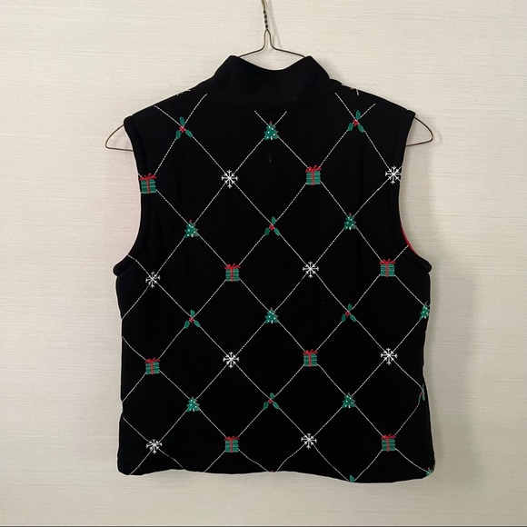 Belle Point Black Christmas Sweater Vest - Picture 12 of 15